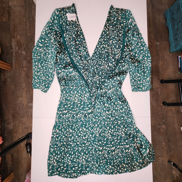 Ba&sh Beth Dutton Yellowstone Green Erika Dress Sz XS - Picture 3 of 14